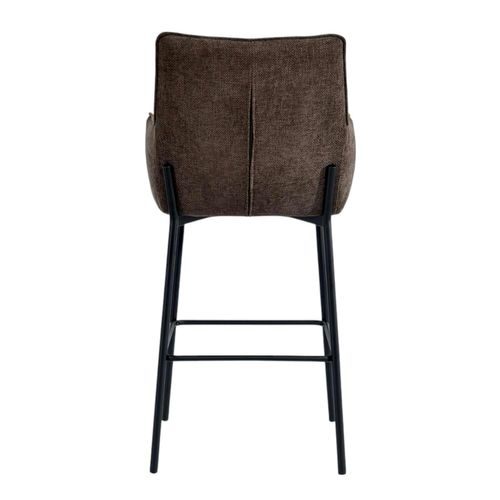 Tabouret Bar Bi-matière Marron Avec Dossier (lot De 2) Kerala