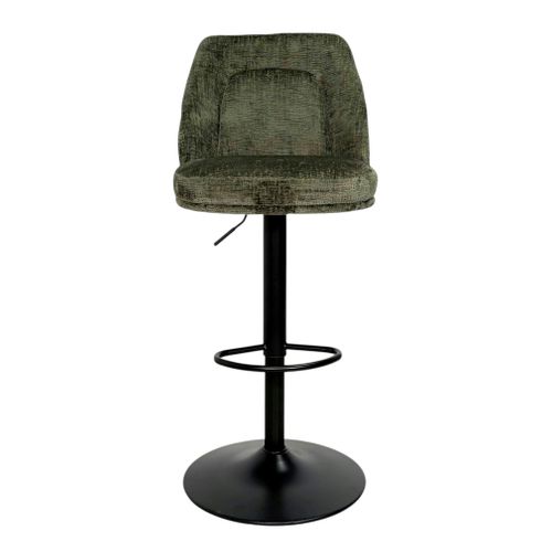 Tabouret Bar Réglable Vert Avec Dossier (lot De 2) Iena