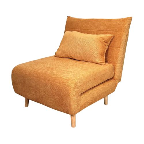 Fauteuil Convertible 1 Place Moutarde - Coussin Inclus Palau