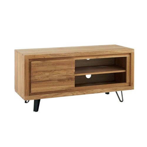 Petit Meuble TV En Bois Avec Rangement - Motif Frise Roseto