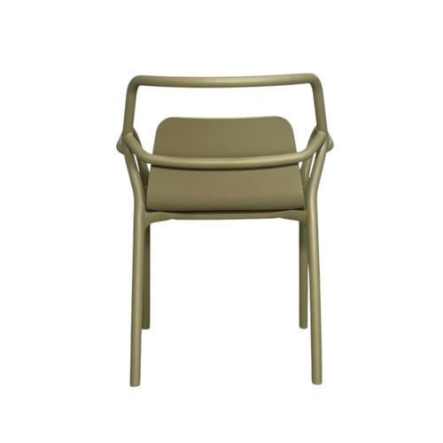 Chaise De Jardin Design Kaki, Empilable (lot De 2) Pineto