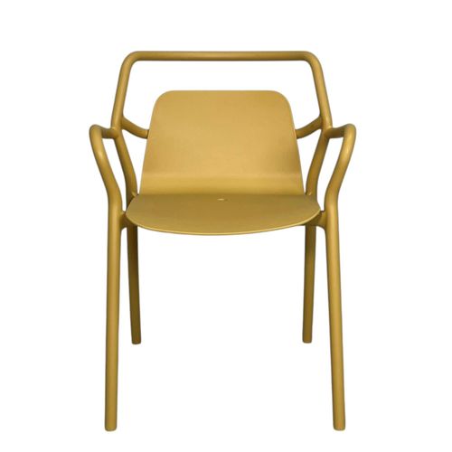 Chaise De Jardin Design Jaune, Empilable (lot De 2) Pineto