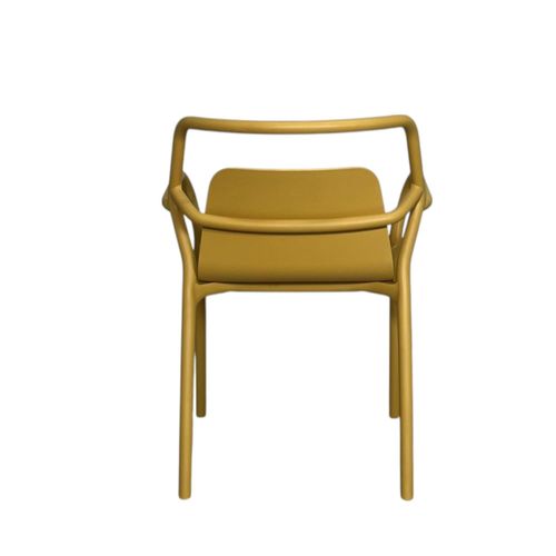 Chaise De Jardin Design Jaune, Empilable (lot De 2) Pineto