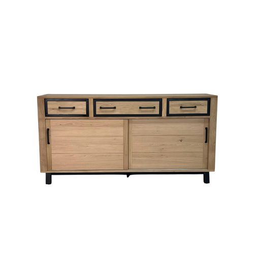 Buffet Moderne Bois Clair - 2 Portes, 3 Tiroirs Grado