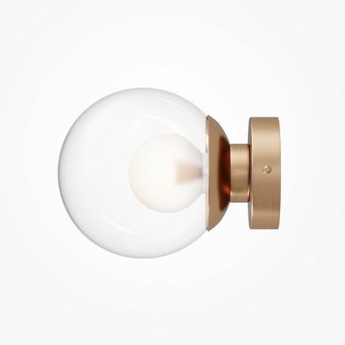 Applique Globe En Verre Avec Base Doré Mat, 15 Cm Deltona