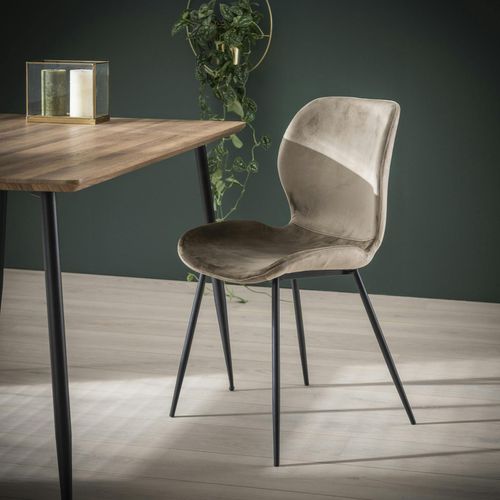 Chaise En Velours Sable Melbourne (lot De 2)
