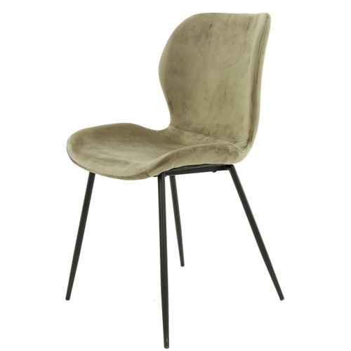 Chaise En Velours Sable Melbourne (lot De 2)