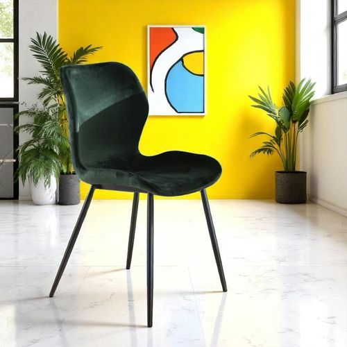 Chaise En Velours Vert Melbourne (lot De 2)