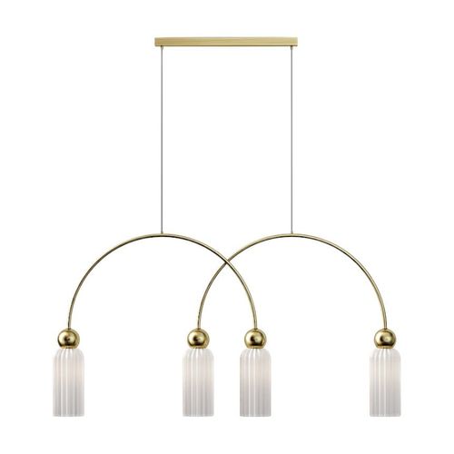 Suspension Moderne Double Arche - Verre Dépoli Solana