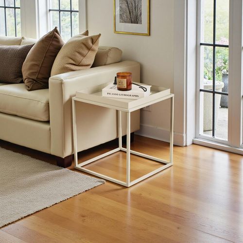 Bout De Canapé Cube Blanc Cassé – Plateau Mobile Sfax