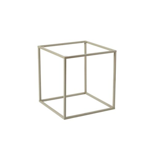 Bout De Canapé Cube Blanc Cassé – Plateau Mobile Sfax