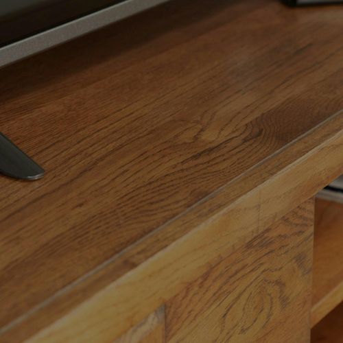 Meuble TV Bois Motif Damier 150 Cm Oka