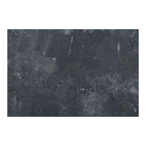 Table Bistrot Mélamine Grise - Pied Métal Noir, 70 Cm Napa