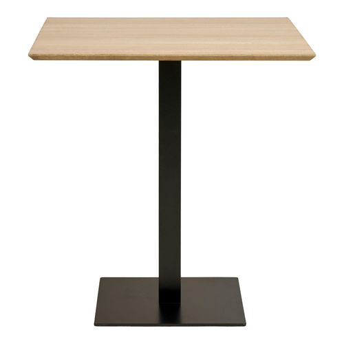 Table Bistrot Mélamine Effet Bois – Pied Métal, 70 Cm Napa
