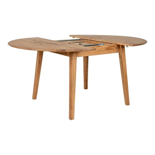 Table Extensible Ronde En Bois Clair 118-158 Cm Savone