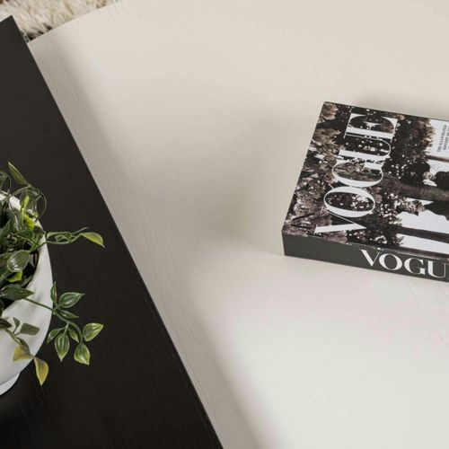 Table Basse Moderne Noire et Blanche - 2 Hauteurs Marfa