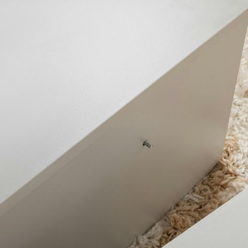 Table Basse Moderne Grise Effet Laqué - 2 Hauteurs Marfa