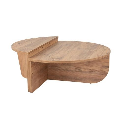 Table Basse Moderne Effet Bois De Pin - 2 Hauteurs Marfa