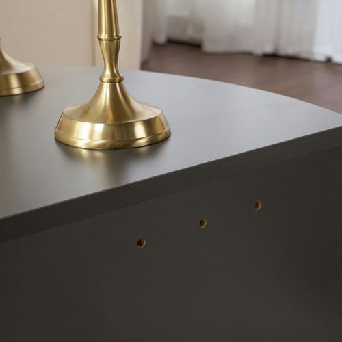 Table Basse Moderne Anthracite Effet Laque - 2 Hauteurs Marfa