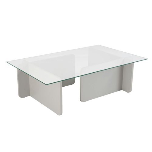 Table Basse Verre Déstructurée – Base Gris Clair Salta