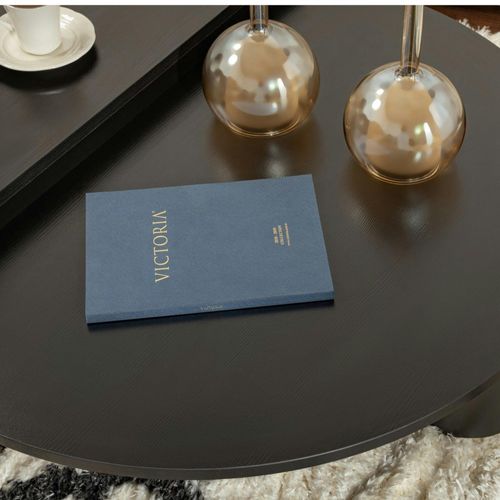 Table Basse Noire Moderne Effet Bois - 2 Hauteurs Marfa