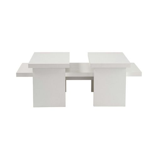 Table Basse Gigogne Design – Effet Bois Blanc (3 Pièces) Marfa