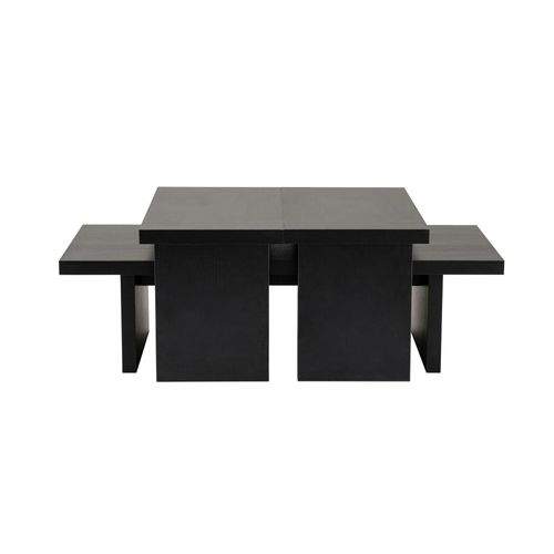 Table Basse Gigogne Design – Effet Bois Noir (3 Pièces) Marfa