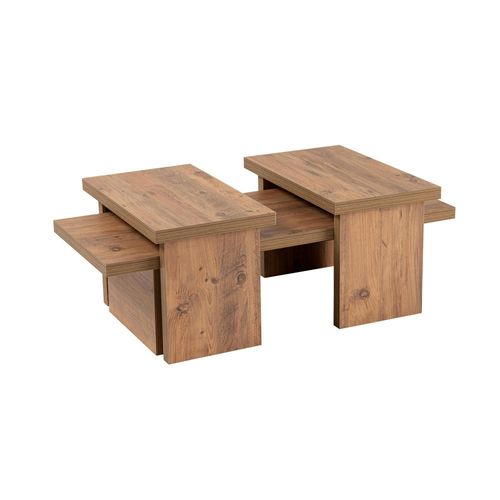Table Basse Gigogne Design – Effet Bois (3 Pièces) Marfa