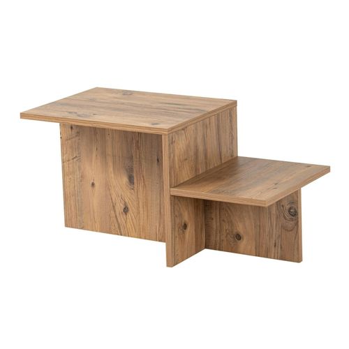 Table Basse Moderne Effet Bois Naturel - 2 Niveaux Marfa