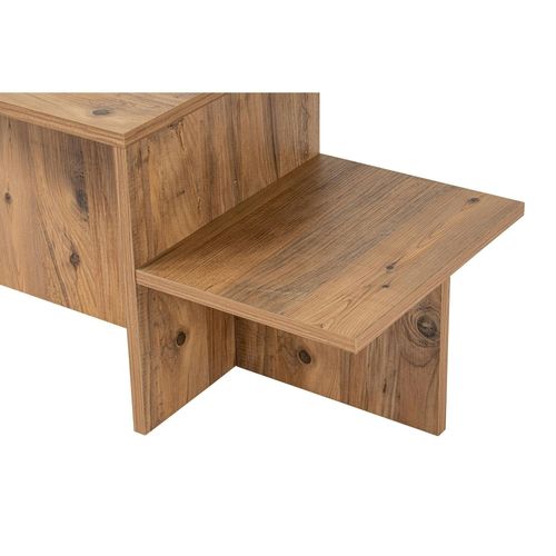Table Basse Moderne Effet Bois Naturel - 2 Niveaux Marfa