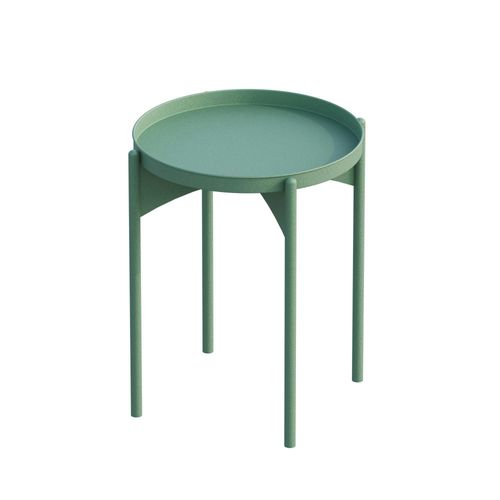 Petite Table Ronde Verte Design et Plateau Assorti Sfax