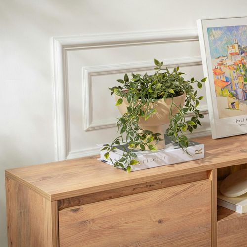 Meuble TV Avec Rangement - Finition Effet Pin Marfa