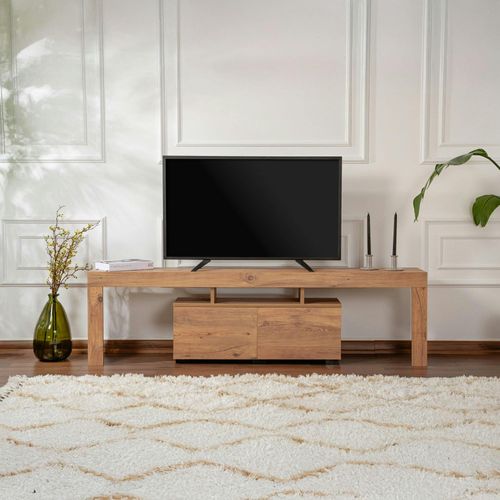 Banc TV Moderne Avec Rangement - Finition Effet Pin Marfa