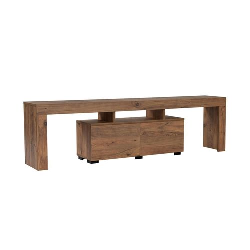 Banc TV Moderne Avec Rangement - Finition Effet Pin Marfa