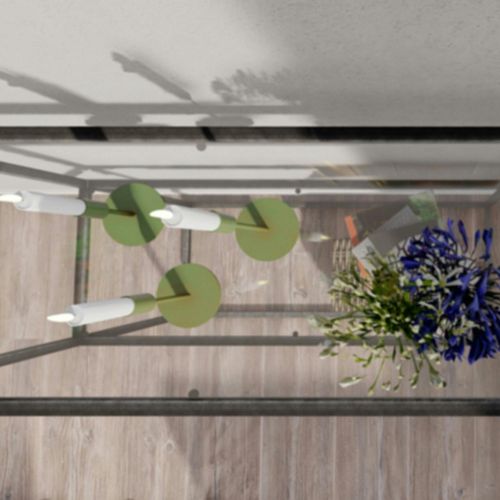 Console D'entrée En Métal Noir - 2 Plateaux Verre Jena