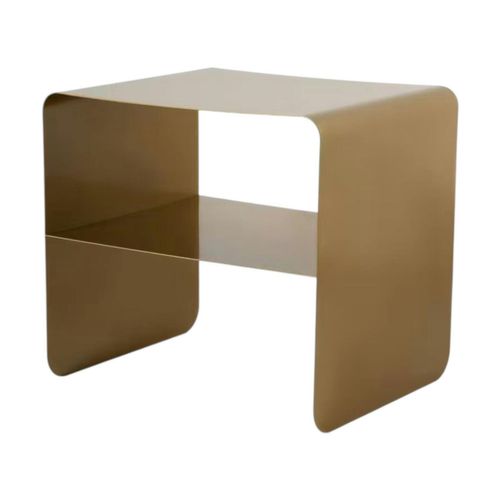 Chevet Design Métal Doré – 2 Plateaux Sfax