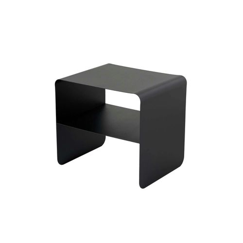 Chevet Design Métal Noir – 2 Plateaux Sfax