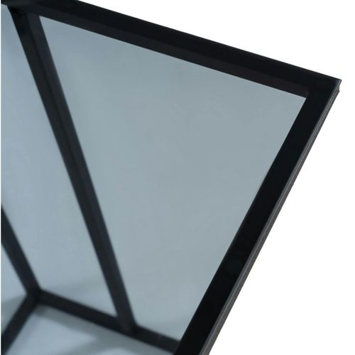 Bout De Canapé Métal Noir – Plateau Verre Fumé Design Tulum