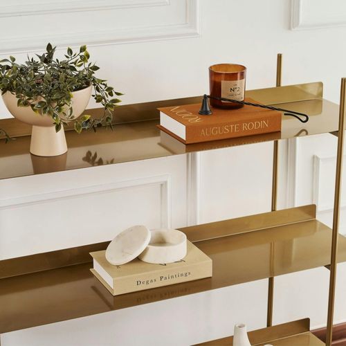 Étagère En Métal Doré 3 plateaux Style Design Sfax