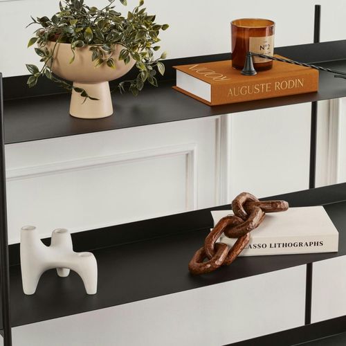 Étagère Métal Noir 3 niveaux H 106 cm – Esprit Loft Sfax