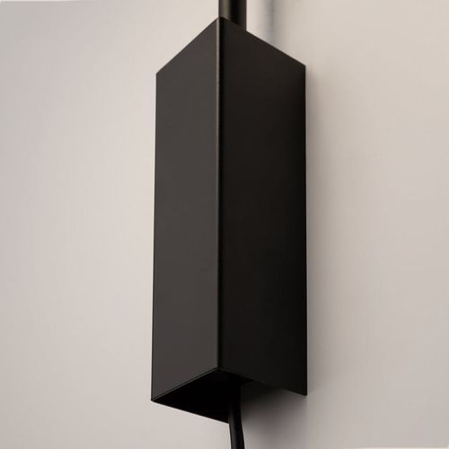 Applique Murale Chambre  – Abat‑jour Plié Noir Lenore