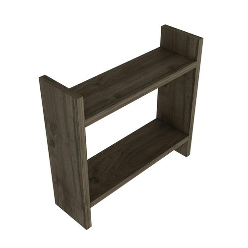 Etagère Cuisine à Poser Effet Noyer - 2 Niveaux Marfa