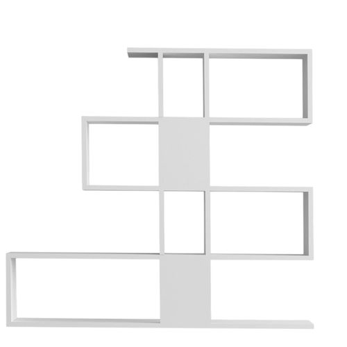 Bibliothèque Blanche Avec Niches, Style Design 120 Cm Marfa