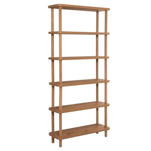 Bibliothèque Étagère Effet Pin - 6 Niveaux Marfa