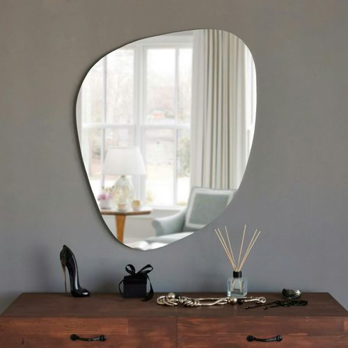 Miroir Mural Organique Forme Galet 85 Cm - Style Design Cody