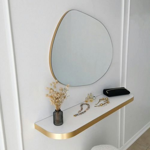 Miroir Rond Organique 75 Cm - Entrée, Salle De Bains Cody