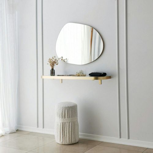 Miroir Rond Organique 75 Cm - Entrée, Salle De Bains Cody