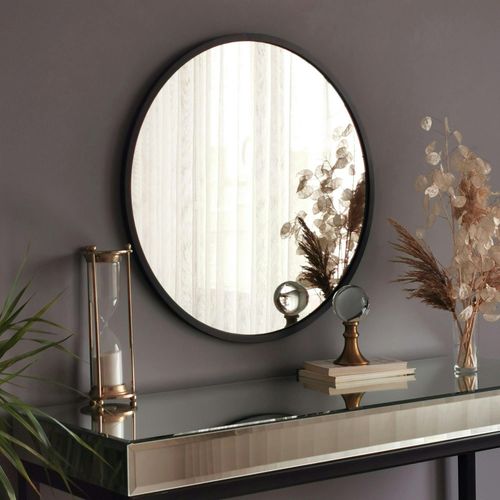 Miroir Rond Noir Ø60 Cm - Style Moderne Cody
