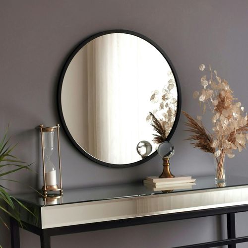 Miroir Rond Noir Ø60 Cm - Style Moderne Cody