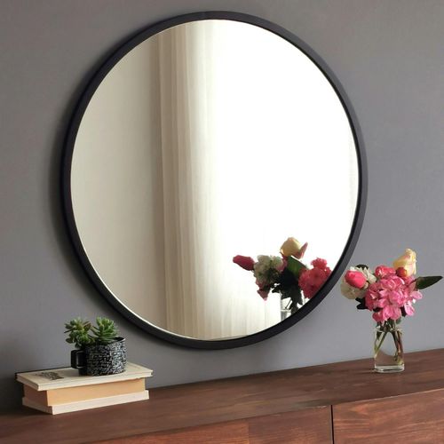 Miroir Rond Noir Ø60 Cm - Style Moderne Cody